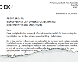 DBI-professor: Lad DBI og MF afhjælpe præstemangel