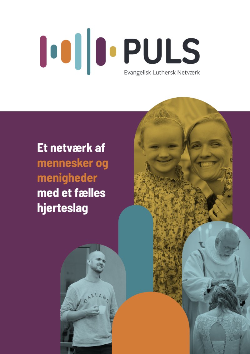 Forsiden af PULS’ visionsfolder: Et netværk af mennesker og menigheder med et fælles hjerteslag